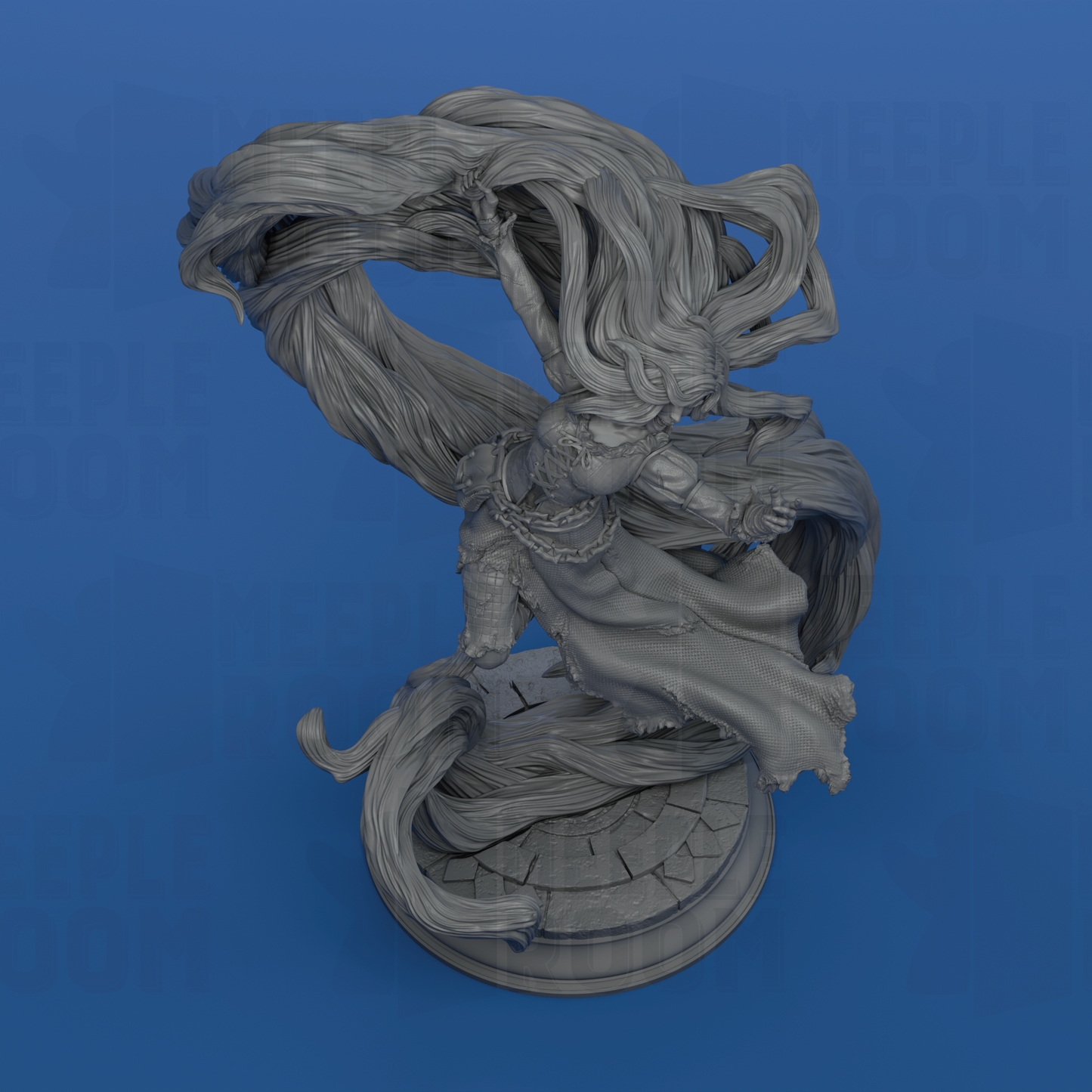 Rapunzel the Mad, Broken Princess by DM Stash | Miniature | TTRPG | Unpainted | Print on Demand