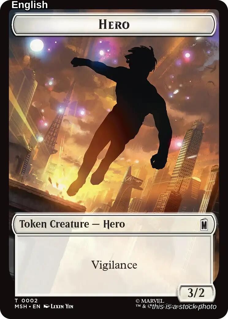Hero // Robot Villain Double-Sided Token