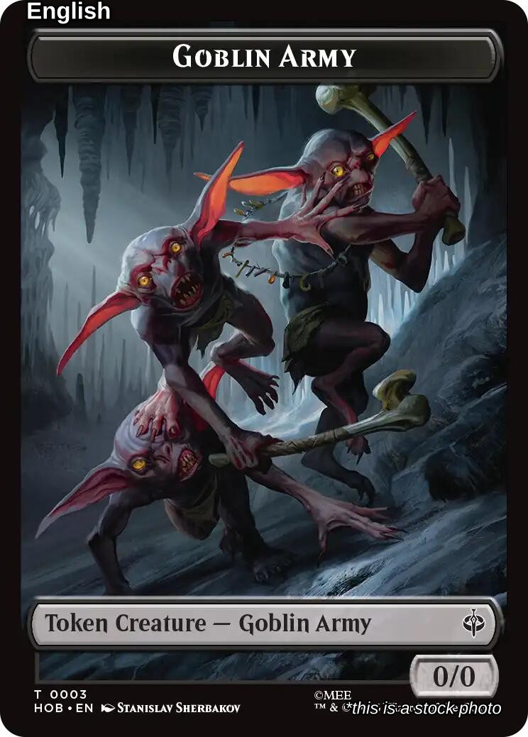 Goblin Army (0003) // Treasure (0012) Double-Sided Token