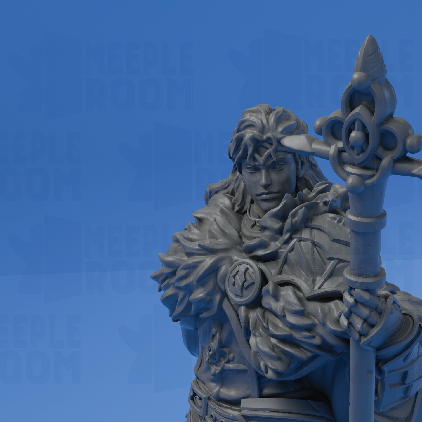 Silvia the Tearless, War Priestess by DM Stash | Miniature | TTRPG | Unpainted | Print on Demand