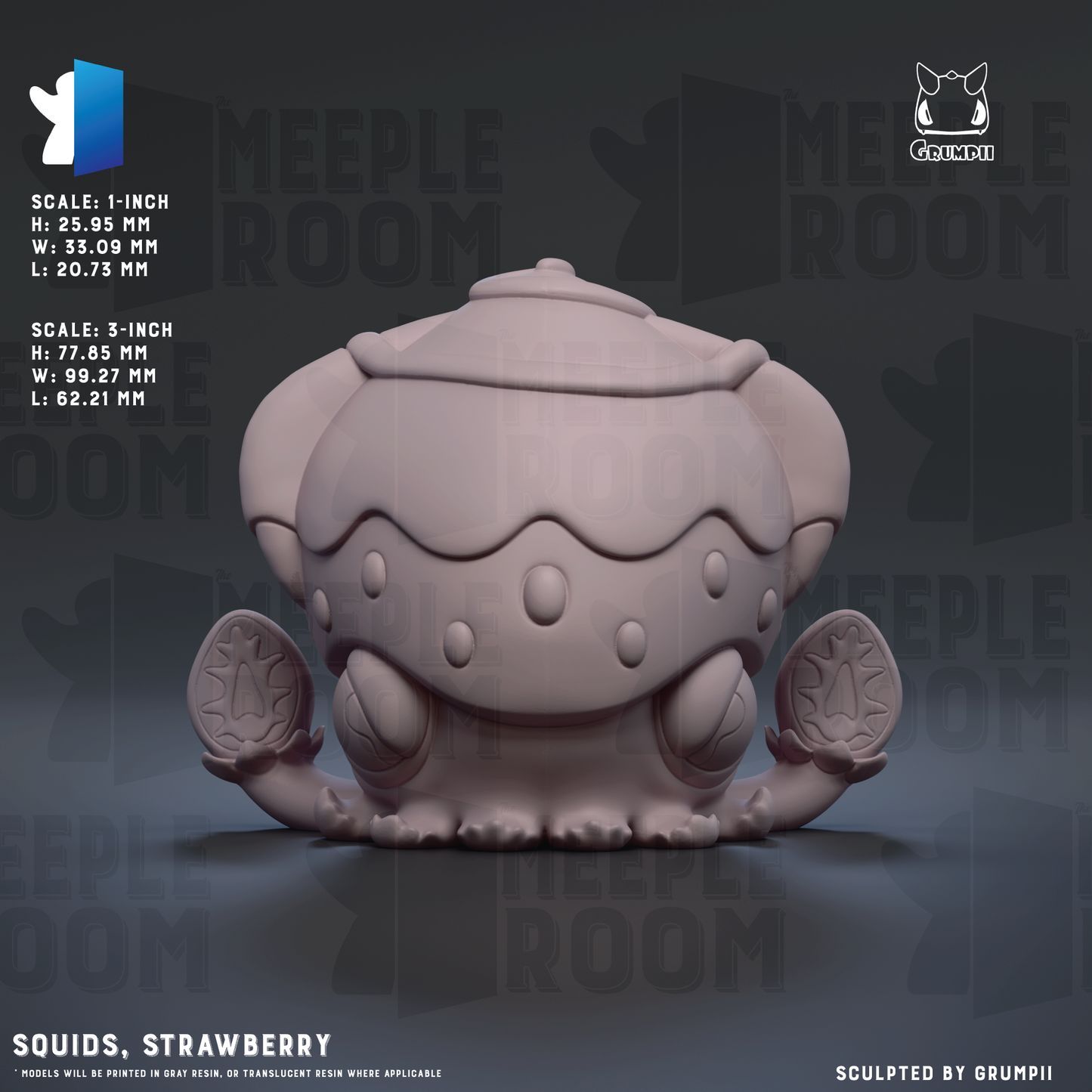 Squids by Grumpii | Miniature | TTRPG | Unpainted | Print on Demand
