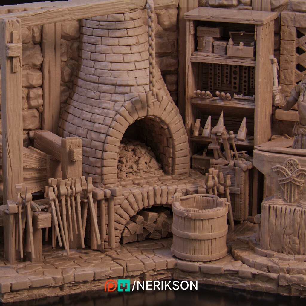 Lara, Blacksmith Diorama by Nerikson | Please Read description
