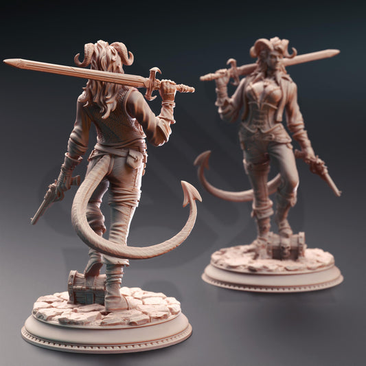 Syntheia the Daring, Tiefling Scoundrel by DM Stash | Please Read description | Print on Demand