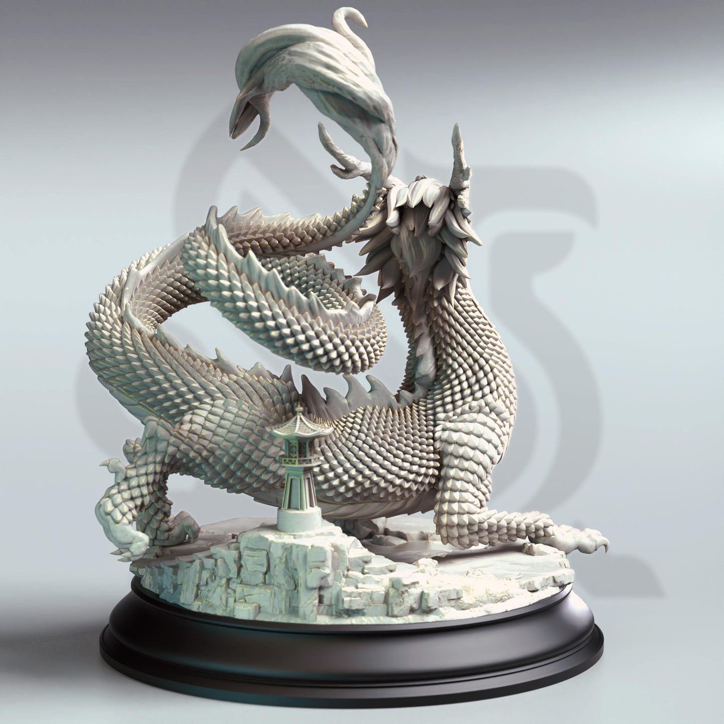 Shinkoryu, Eastern Crimson Dragon by DM Stash | Please Read description | Print on Demand