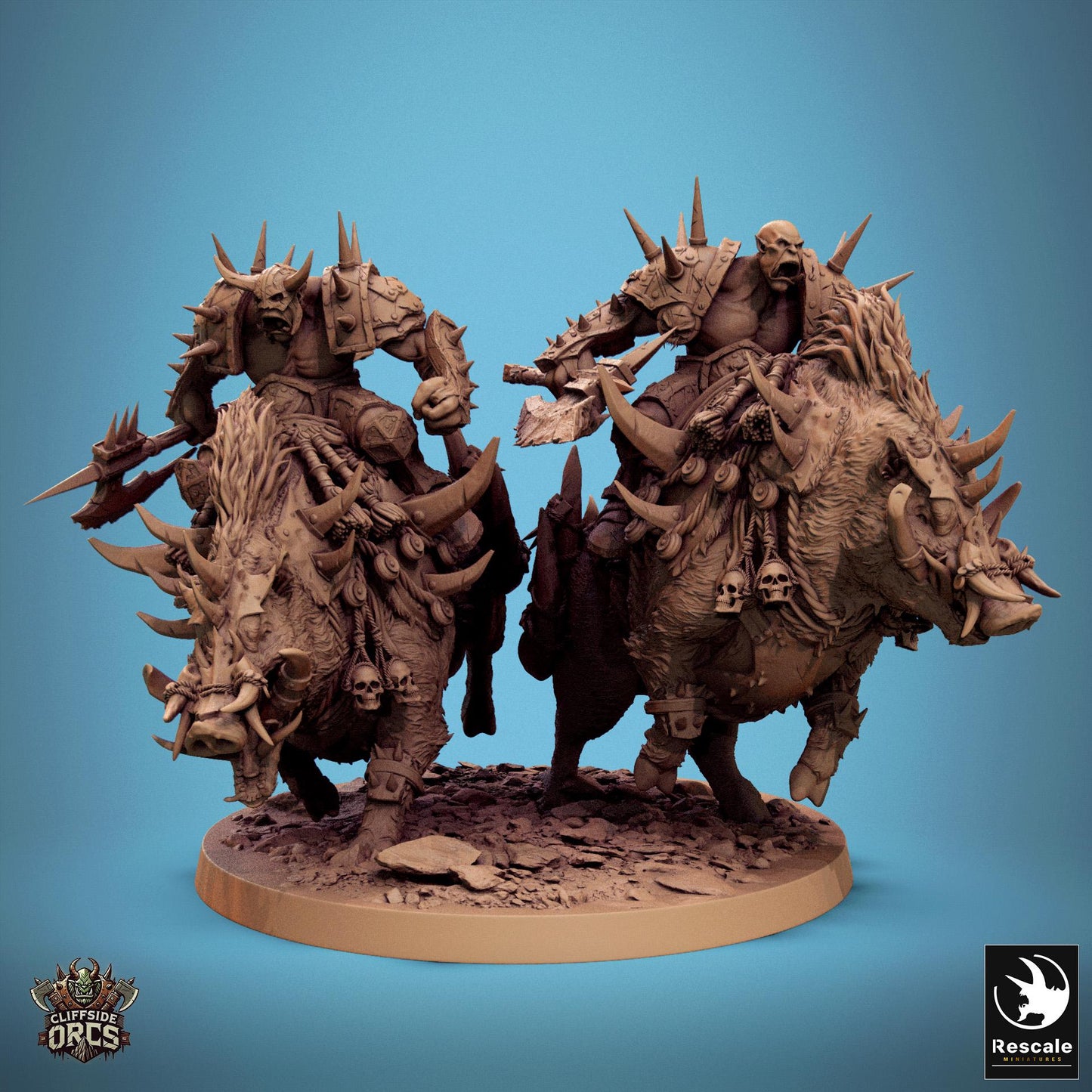 Cliffside Orc Boar Mounts by Rescale Miniatures | Please Read Description | Print on Demand