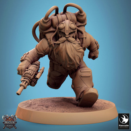 Steampunk Dwarf, Part 2 by Rescale Miniatures | Unpainted | Print on Demand | Use Code FREESHIP50