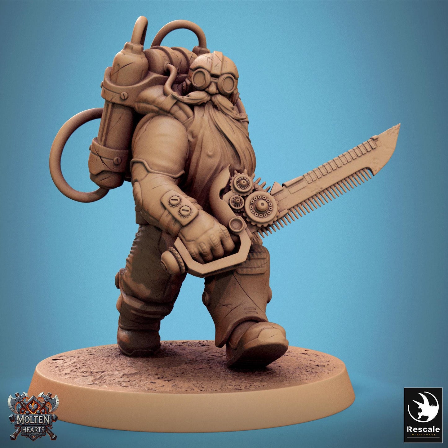 Steampunk Dwarf, Part 2 by Rescale Miniatures | Unpainted | Print on Demand | Use Code FREESHIP50