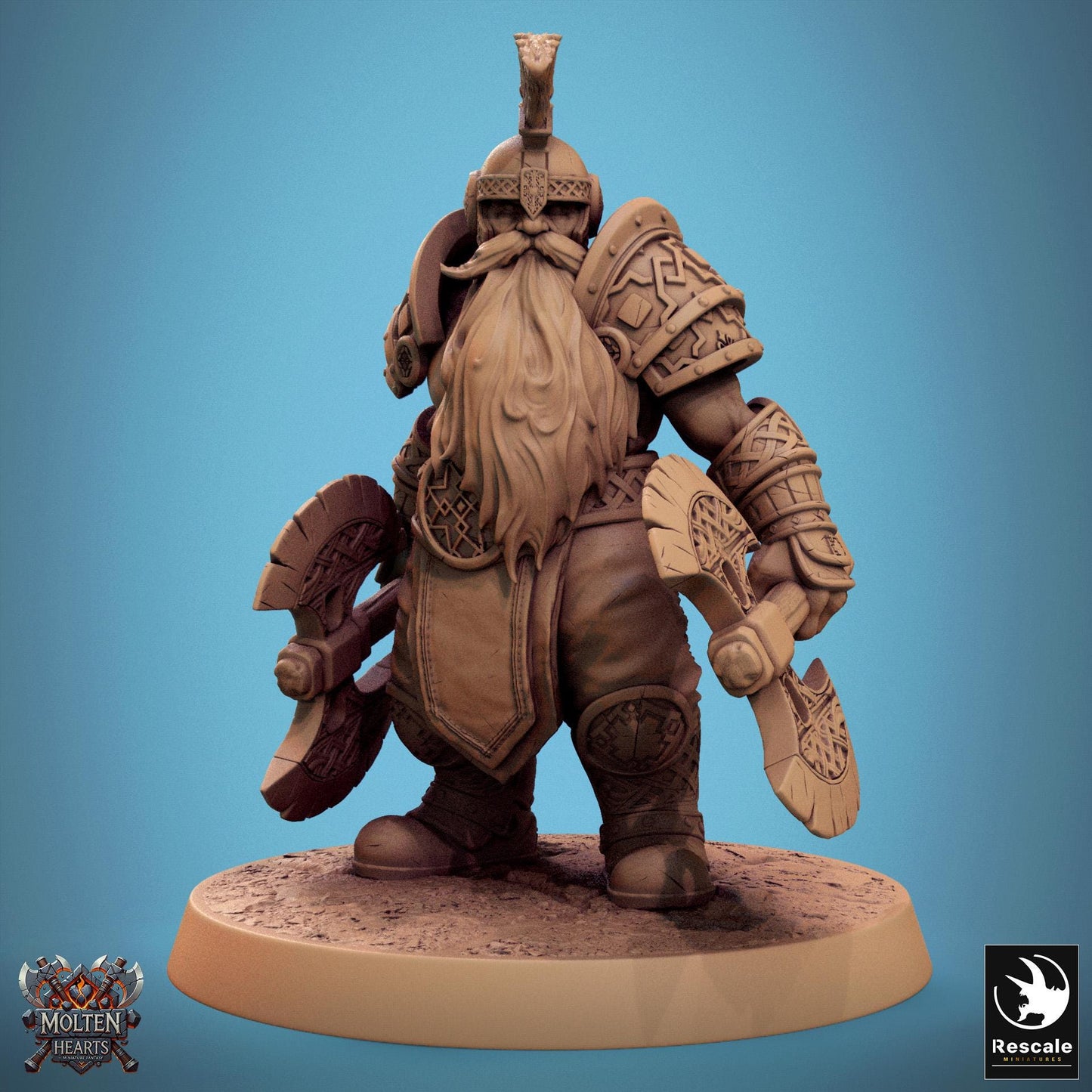 Dwarf Warrior by Rescale Miniatures | Unpainted | Print on Demand | Use Code FREESHIP50