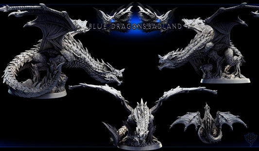 Young Blue Dragon by Mini Monster Mayhem | Unpainted | Print on Demand | Use Code FREESHIP50