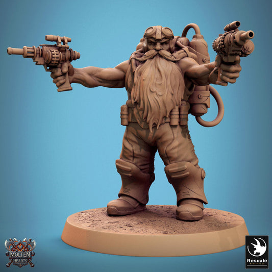 Steampunk Dwarf by Rescale Miniatures | Unpainted | Print on Demand | Use Code FREESHIP50