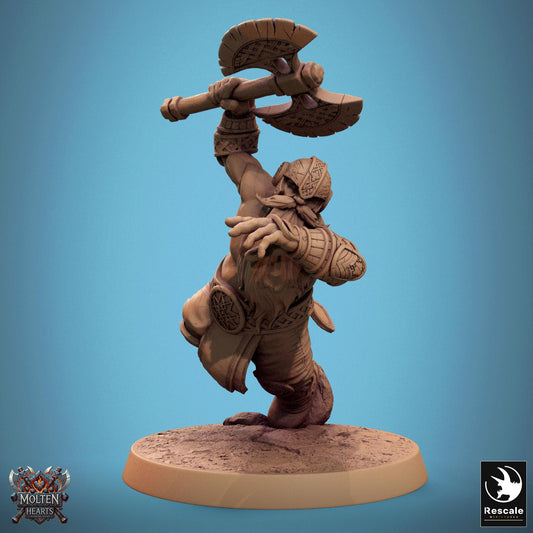 Dwarf Warrior by Rescale Miniatures | Unpainted | Print on Demand | Use Code FREESHIP50