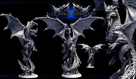 Adult Blue Dragon by Mini Monster Mayhem | Unpainted | Print on Demand | Use Code FREESHIP50