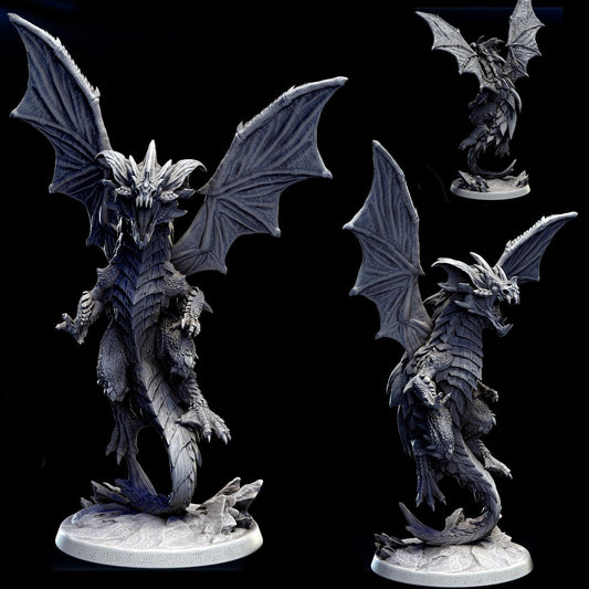 Blue Dragon Wyrmling by Mini Monster Mayhem | Unpainted | Print on Demand | Use Code FREESHIP50