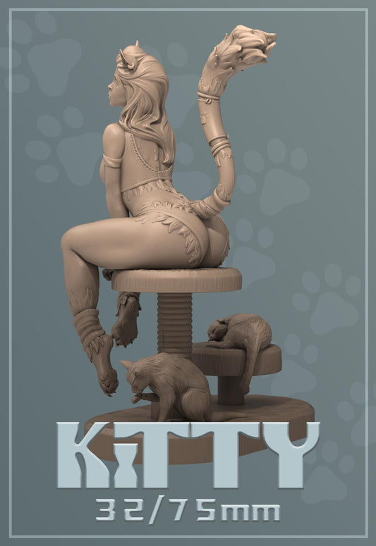 Kitty by Dungeons and Maidens | Unpainted | Print on Demand | Use Code FREESHIP50