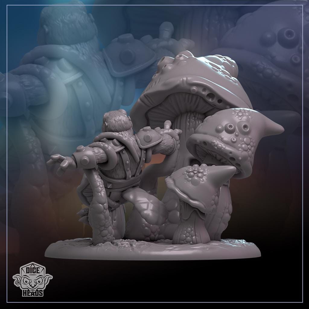 Barbarian in the Brambles Diorama by Dice Heads | Unpainted | Print on Demand | Use Code FREESHIP50