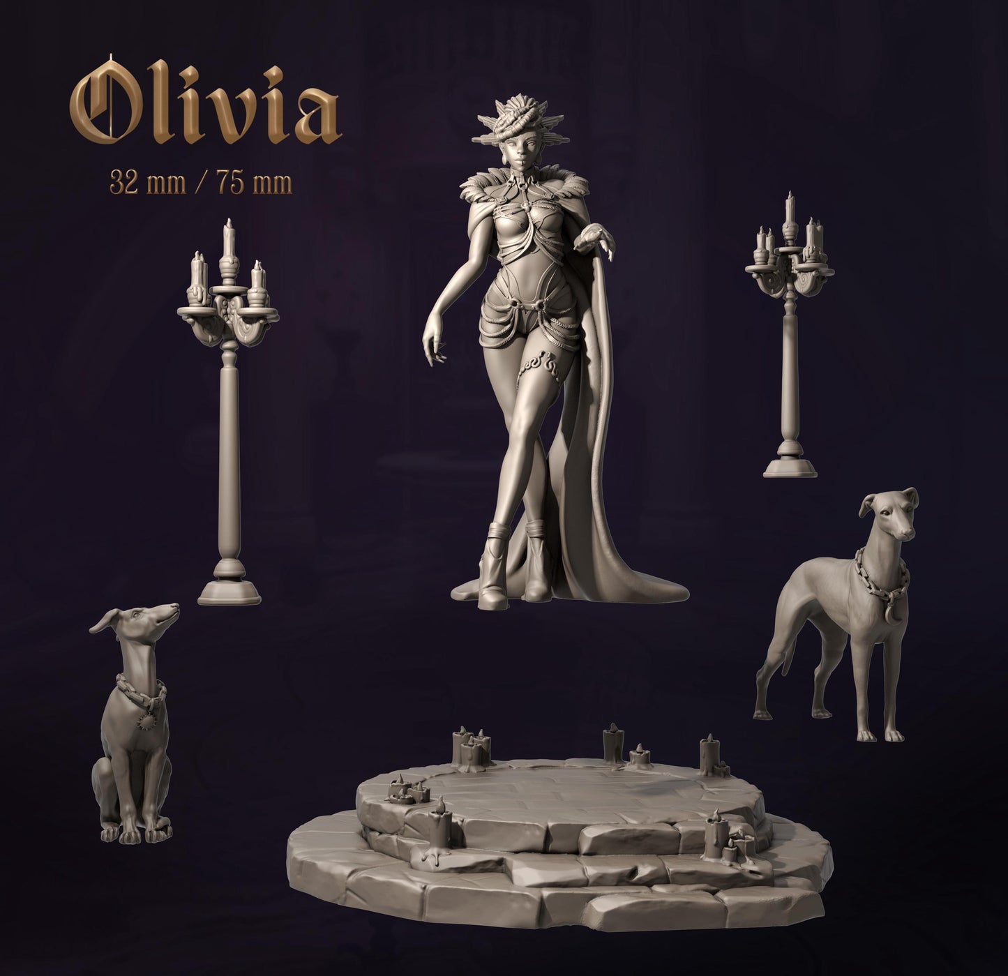 Olivia by Dungeons and Maidens | Unpainted | Print on Demand | Use Code FREESHIP50