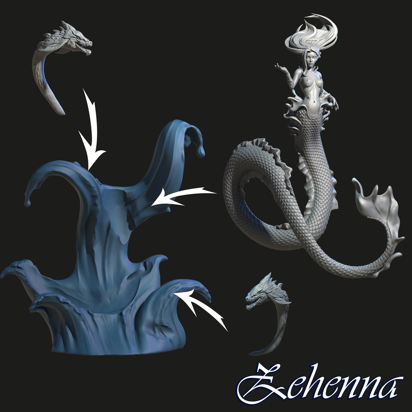 Zehenna by Dungeons and Maidens | Unpainted | Print on Demand | Use Code FREESHIP50