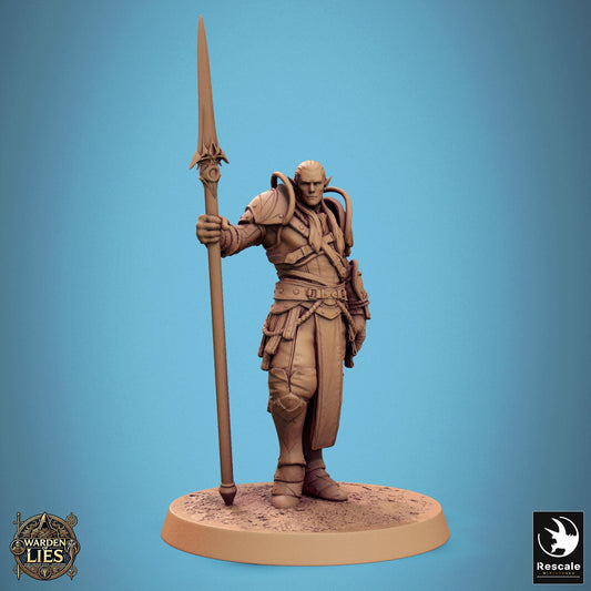 Moon Elf Sentinels, Spears by Rescale Miniatures | Unpainted | Print on Demand | Use Code FREESHIP50
