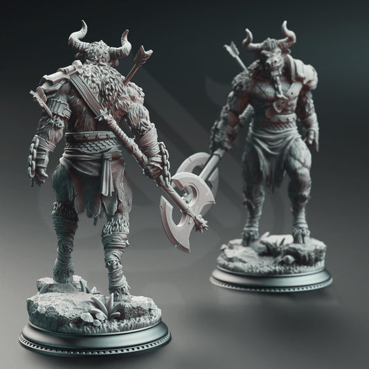 Minotaurs of the Labyrinth's Depths by DM Stash | Unpainted | Print on Demand | Use Code FREESHIP50