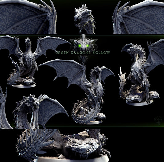 Young Green Dragon by Mini Monster Mayhem | Unpainted | Print on Demand | Use Code FREESHIP50