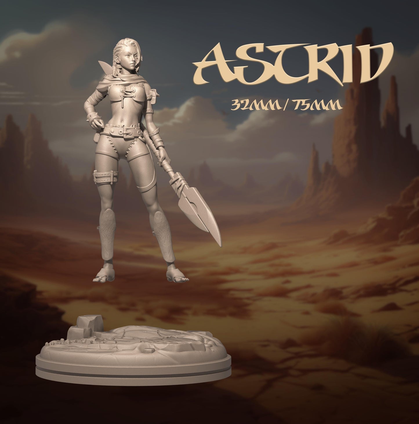 Astrid, Solo by Dungeons and Maidens | Unpainted | Print on Demand | Use Code FREESHIP50