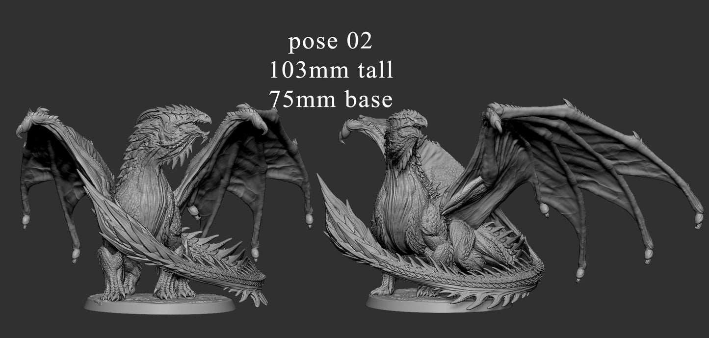 Adult White Dragon by Mini Monster Mayhem | Unpainted | Print on Demand | Use Code FREESHIP50