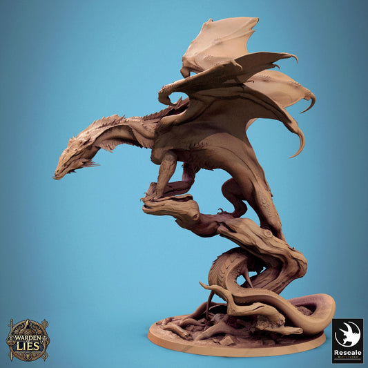 Adult Green Dragon, Redesign by Rescale Miniatures | Unpainted | Print on Demand | Use Code FREESHIP50