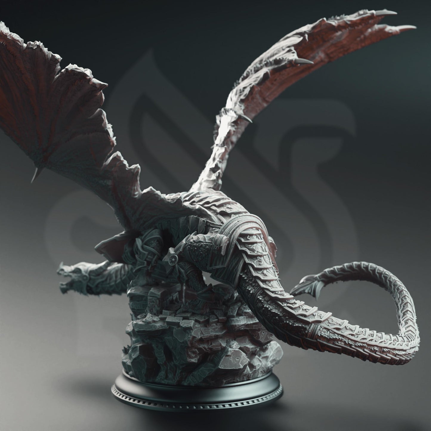 Kuriazor the Dark Scaled, Dragon of the Depths by DM Stash | Unpainted | Print on Demand | Use Code FREESHIP50