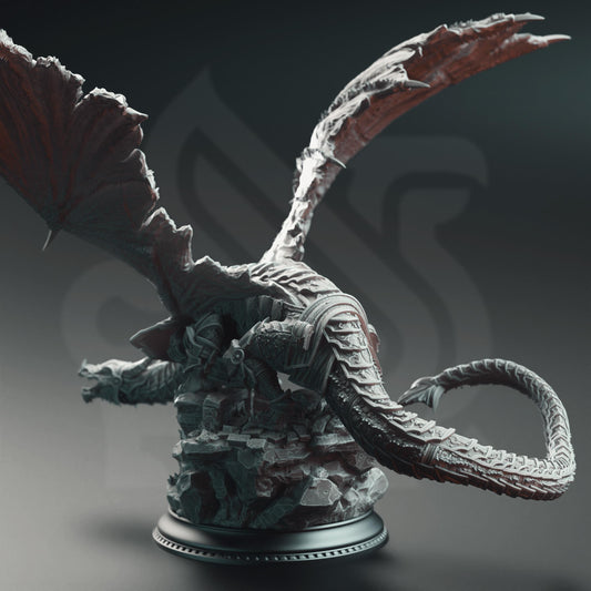 Kuriazor the Dark Scaled, Dragon of the Depths by DM Stash | Unpainted | Print on Demand | Use Code FREESHIP50