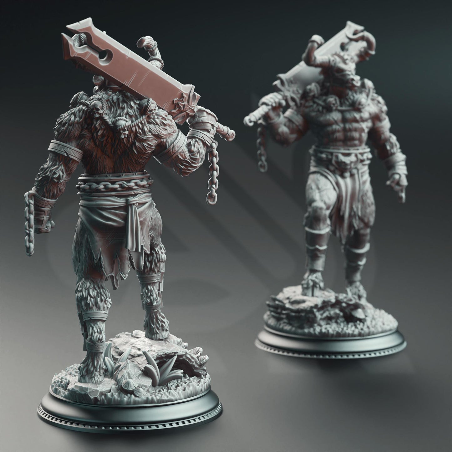Minotaurs of the Labyrinth's Depths by DM Stash | Unpainted | Print on Demand | Use Code FREESHIP50