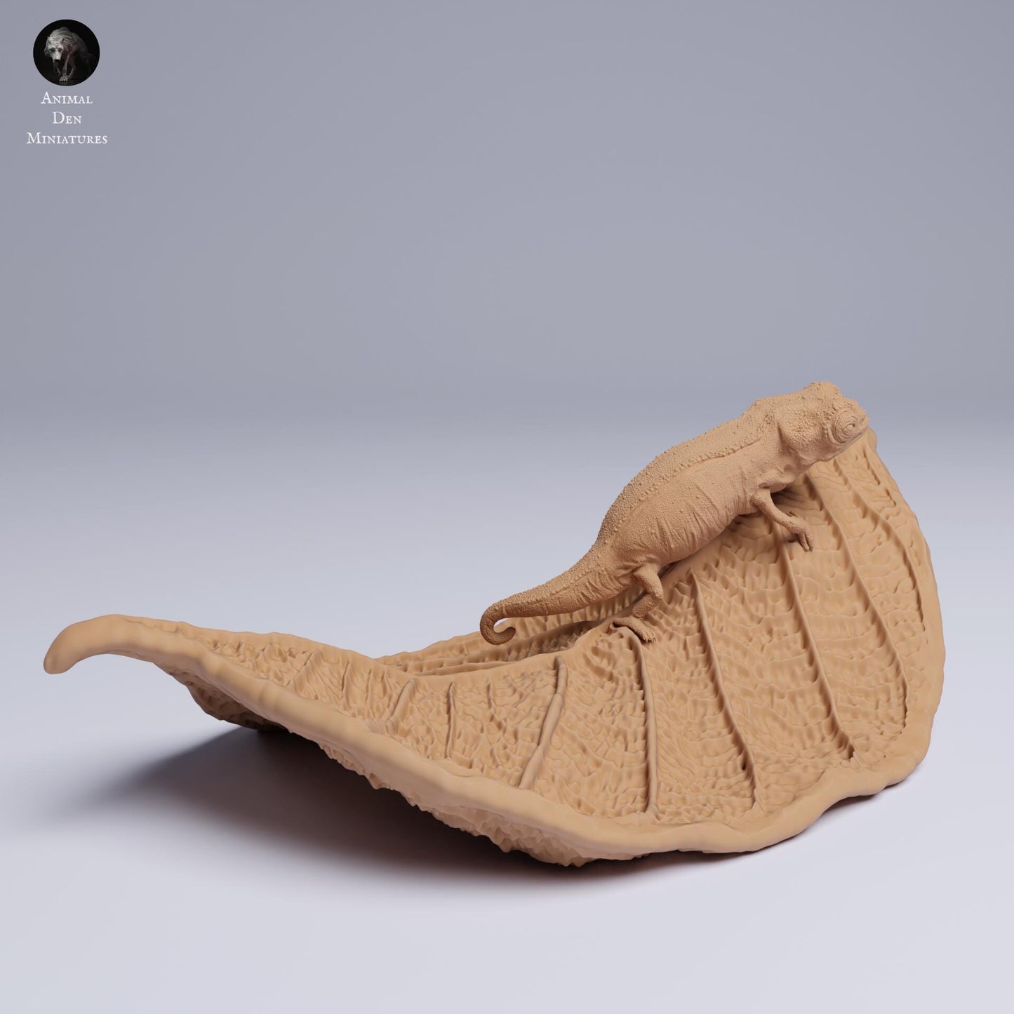 Nosy Hara Leaf Chameleon 3:1 scale by Animal Den | Unpainted | Print on Demand | Use Code FREESHIP50