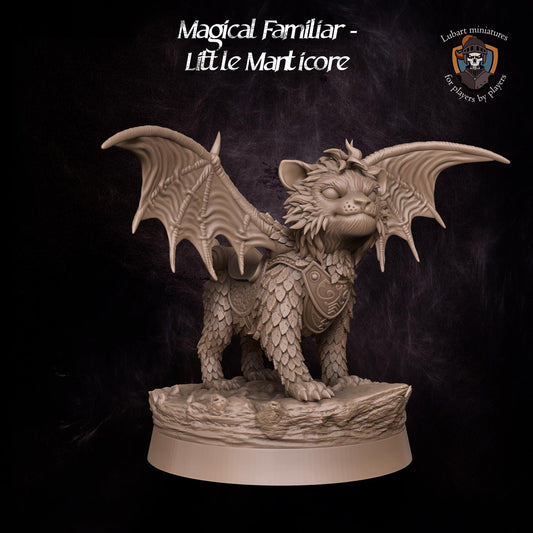 Magical Little Manticore Familiar by Lubart Miniatures | Unpainted | Print on Demand | Use Code FREESHIP50