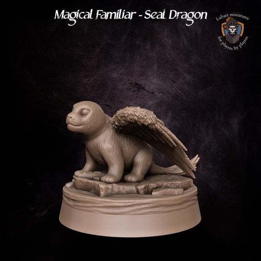 Magical Seal Dragon Familiar by Lubart Miniatures | Unpainted | Print on Demand | Use Code FREESHIP50