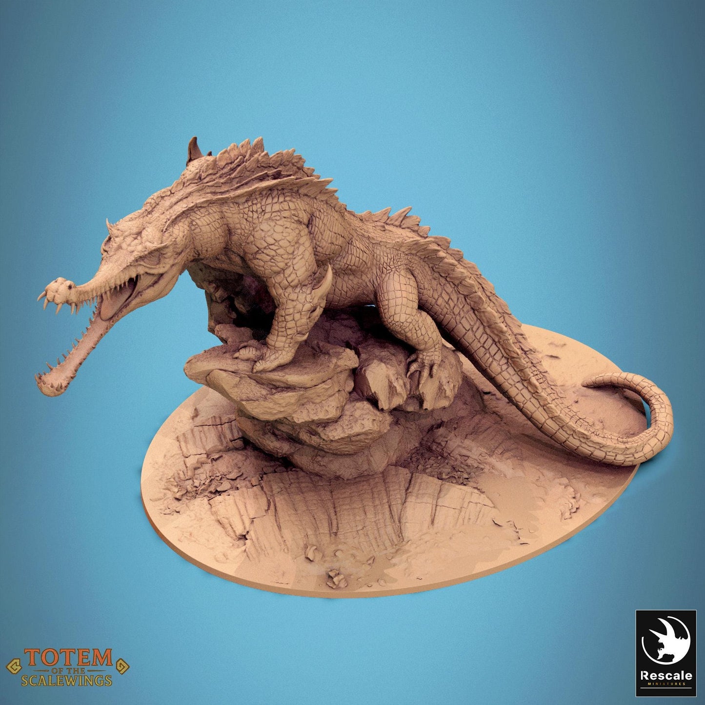 Ancient Alligator by Rescale Miniatures | Unpainted | Print on Demand | Use Code FREESHIP50