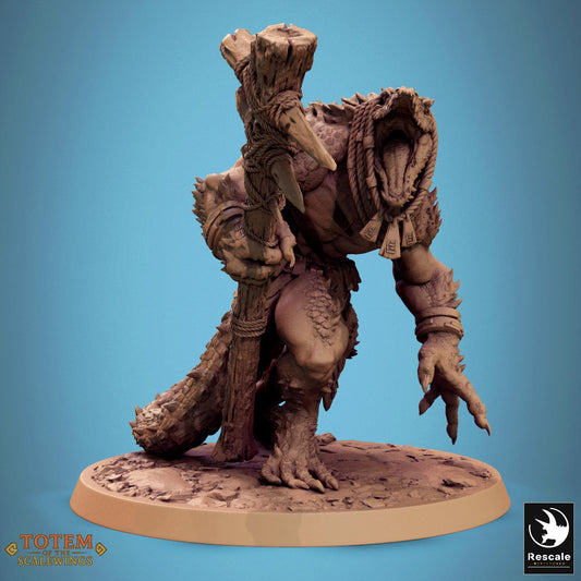Dreadscale, Lizardfolk Champion by Rescale Miniatures | Unpainted | Print on Demand | Use Code FREESHIP50