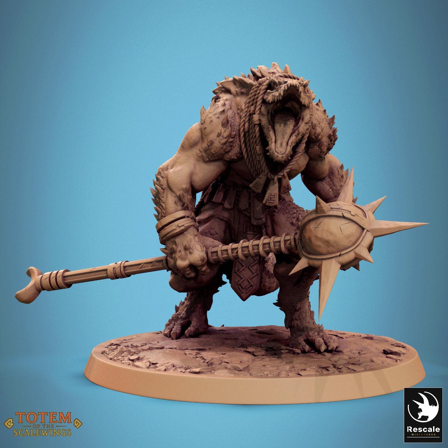 Dreadscale, Lizardfolk Champion by Rescale Miniatures | Unpainted | Print on Demand | Use Code FREESHIP50