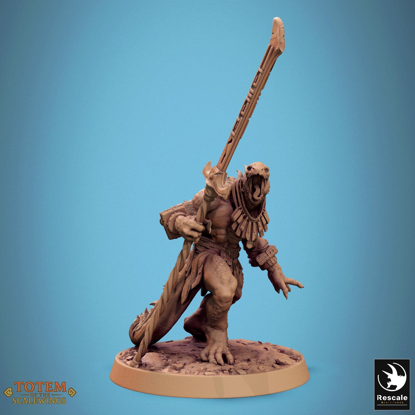 Warfang, Lizardfolk Elite by Rescale Miniatures | Unpainted | Print on Demand | Use Code FREESHIP50
