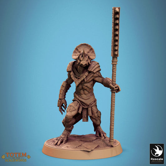 Grimscale, Lizardfolk Spearmen by Rescale Miniatures | Unpainted | Print on Demand | Use Code FREESHIP50