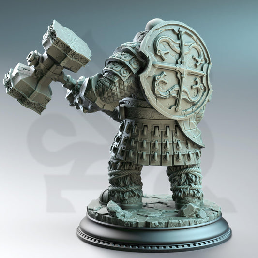 Kilroy of Voksnja, Earth Elemi Dwarf Cleric by DM Stash | Unpainted | Print on Demand | Use Code FREESHIP50