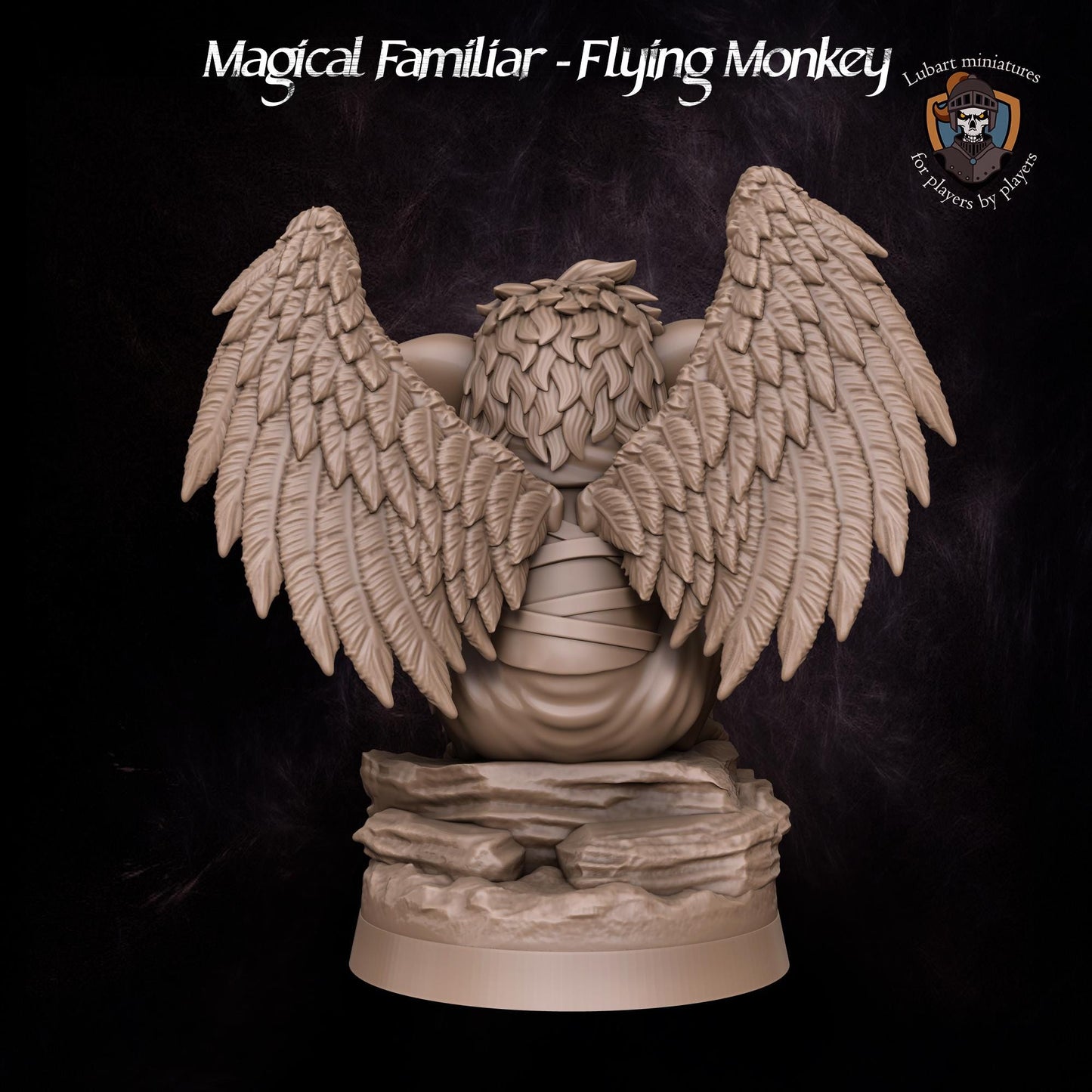 Magical Flying Monkey Familiar by Lubart Miniatures | Unpainted | Print on Demand | Use Code FREESHIP50