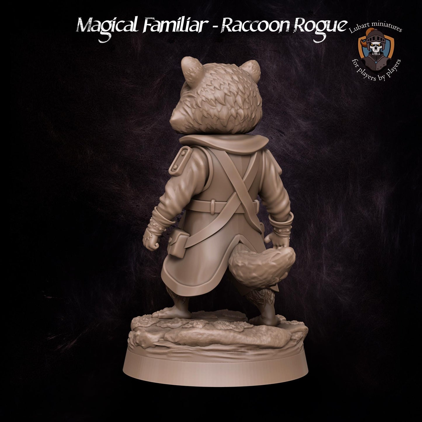 Magical Raccoon Rogue Familiar by Lubart Miniatures | Unpainted | Print on Demand | Use Code FREESHIP50