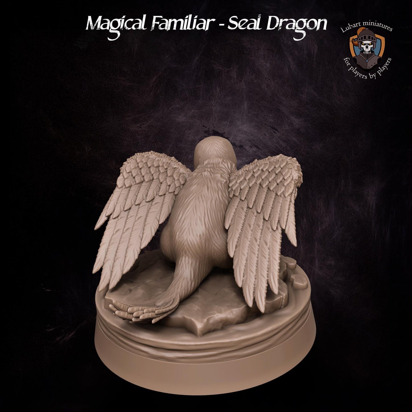 Magical Seal Dragon Familiar by Lubart Miniatures | Unpainted | Print on Demand | Use Code FREESHIP50