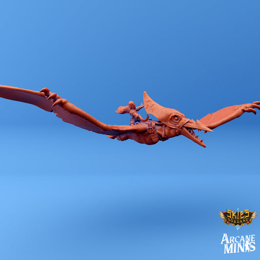 Halfling Terrordactyl Riders by Arcane Minis | Unpainted