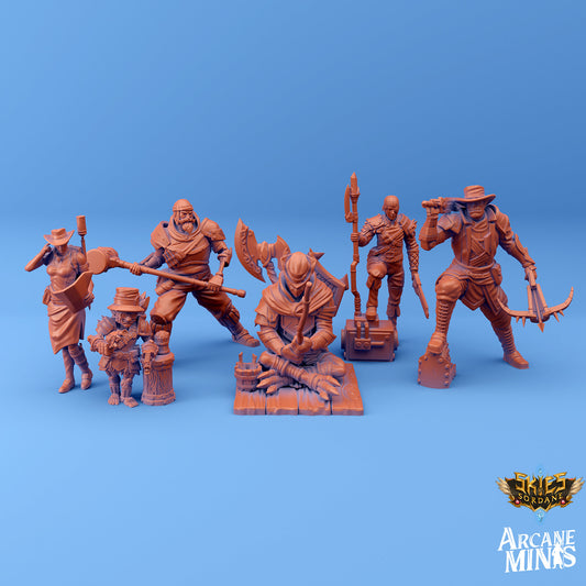 Scrapper Pirates Crew by Arcane Minis | Miniature | TTRPG | Unpainted