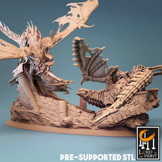 Dragon Duel (Armored vs Cursed) by Rescale Miniatures | Unpainted