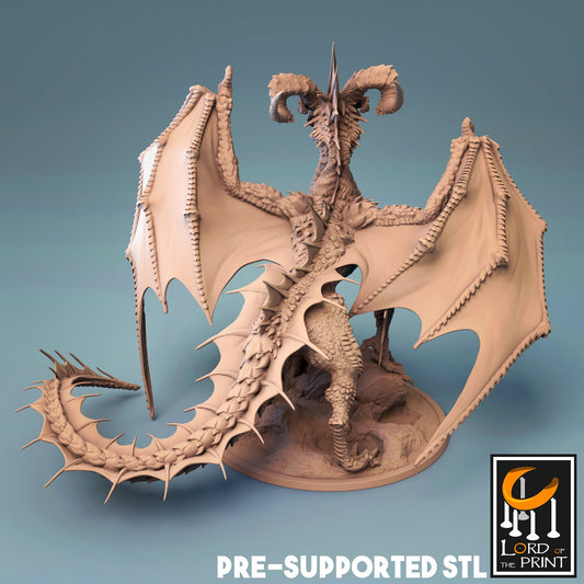 Black Dragon (PF) by Rescale Miniatures | Unpainted