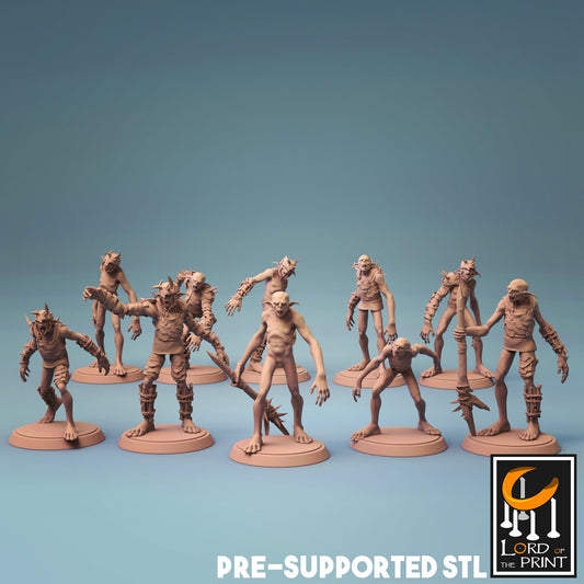 Goblin Army by Lord of the Print | Miniature | TTRPG | Unpainted