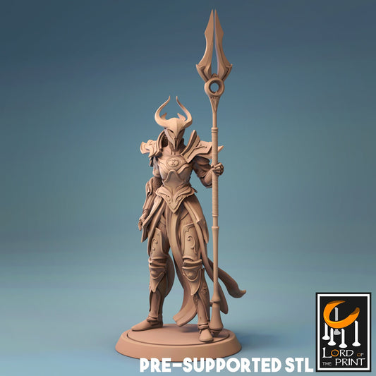 Angelic Female Warrior by Rescale Miniatures | Unpainted