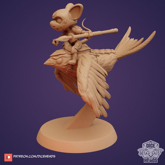 Bird Mounts by Dice Heads | Miniature | TTRPG | Unpainted