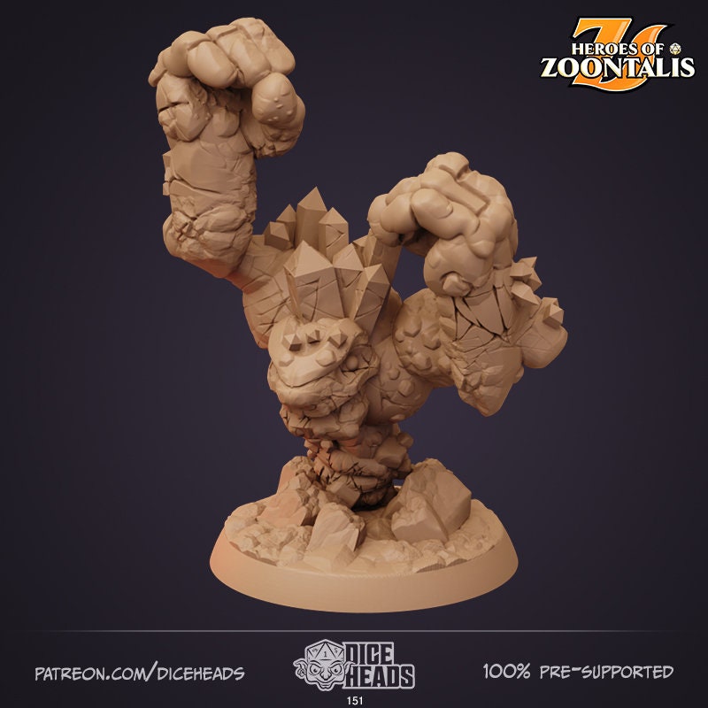 Earth Elemental by Dice Heads | Unpainted